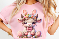 crochet yarn easter png, highland cow png, faux yarn easter png, easter highland cow png, yarn texture easter png, crochet highland cow png, happy easter png, easter sublimation png, spring cow png, printable easter png