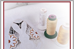 Cutwork Richelieu bunny embroidery design for Easter napkin Product Image 3