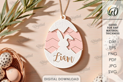 3D Easter Tags Bundle Laser Cut. Personalized Gift Tag SVG Product Image 2