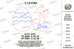 3D Easter Tag Laser Cut. Personalized Easter Tag SVG Product Image 2