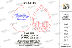 3D Easter Tag Laser Cut. Personalized Gift Tag SVG Product Image 2
