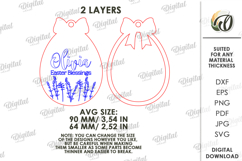 3D Easter Tags Bundle Laser Cut. Personalized Gift Tag SVG Product Image 5