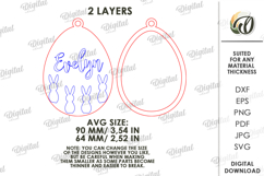 3D Easter Tag Laser Cut. Personalized Easter Tag SVG Product Image 2