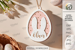 3D Easter Tags Bundle Laser Cut. Personalized Gift Tag SVG Product Image 7