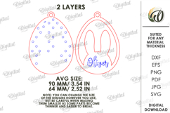 3D Easter Tag Laser Cut. Personalized Gift Tag SVG Product Image 2