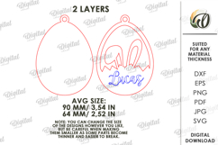3D Easter Tag Laser Cut. Personalized Gift Tag SVG Product Image 2