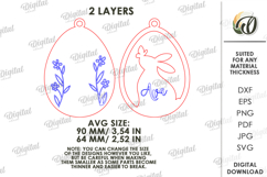 3D Easter Tag Laser Cut. Personalized Gift Tag SVG Product Image 2
