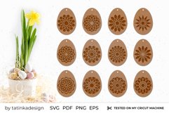 Easter tags made of two layers, Easter egg mandala Product Image 1
