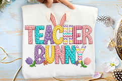 Easter Teacher Bunny Sublimation PNG Product Image 1