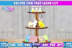 Easter Tiered Tray | Dessert Round Stand | Easter Signs |CNC Product Image 1