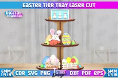 Easter Tiered Tray | Dessert Round Stand | Easter Signs |CNC Product Image 1