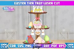 Easter Tiered Tray | Dessert Round Stand | Easter Signs |CNC Product Image 1