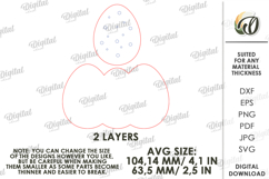 Easter Tiered Tray Decor Laser Cut. Easter Wall Decor SVG Product Image 2