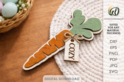 Easter Tiered Tray Decor Laser Cut. Easter Decor. Carrot SVG Product Image 1
