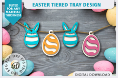 Easter Banner. Easter Decor SVG. Easter Tiered Tray LaserCut Product Image 1