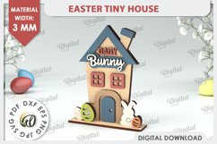 Wooden Easter Houses LaserCut Bundle. Easter Tiny Houses SVG Product Image 3