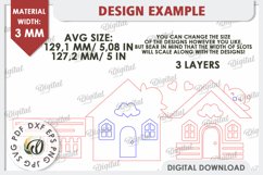 Wooden Easter Houses LaserCut Bundle. Easter Tiny Houses SVG Product Image 12