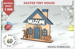 Wooden Easter Houses LaserCut Bundle. Easter Tiny Houses SVG Product Image 5