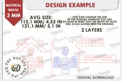 Wooden Easter Houses LaserCut Bundle. Easter Tiny Houses SVG Product Image 10