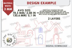 Wooden Easter House Laser Cut. Easter Tiny House SVG Product Image 2