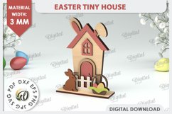 Wooden Easter House Laser Cut. Easter Tiny House SVG Product Image 1