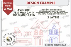 Wooden Easter House Laser Cut. Easter Tiny House SVG Product Image 2