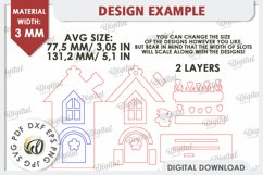Wooden Easter House Laser Cut. Easter Tiny House SVG Product Image 2