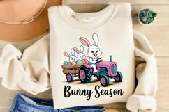 Easter Tractor PNG, Bunny Season PNG, Bunny Coquette Tractor Product Image 3