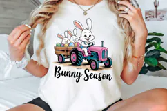 Easter Tractor PNG, Bunny Season PNG, Bunny Coquette Tractor Product Image 2