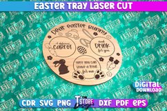Easter Serving Tray Laser Cut | Dear Easter Bunny | CNC File Product Image 1