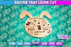 Easter Serving Tray Laser Cut | Dear Easter Bunny | CNC File Product Image 1