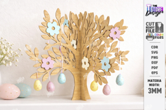 Family Easter Tree Laser Cut | Easter Table Decor | Spring Product Image 1