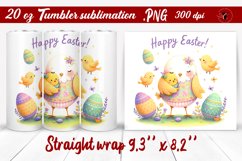 Easter Tumbler wrap | Cute Chick sublimation Product Image 1