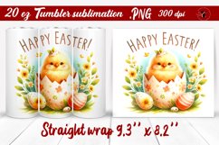 Easter Tumbler wrap | Cute Chick sublimation Product Image 1