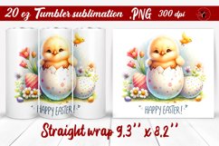 Easter Tumbler wrap | Cute Chick sublimation Product Image 1