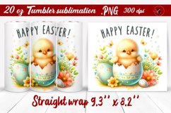 Easter Tumbler wrap | Cute Chick sublimation Product Image 1