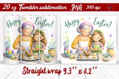 Easter Tumbler wrap | Cute Easter sublimation Product Image 1