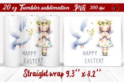 Easter Tumbler wrap | Cute Easter sublimation Product Image 1