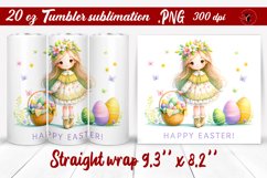 Easter Tumbler wrap | Cute Easter sublimation Product Image 1