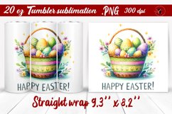 Easter Tumbler wrap | Cute Easter basket with eggs Product Image 1