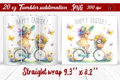 Easter Tumbler wrap | Cute Easter sublimation Product Image 1