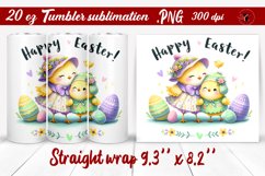 Easter Tumbler wrap | Cute Chick sublimation Product Image 1