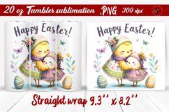 Easter Tumbler wrap | Cute Chick sublimation Product Image 1