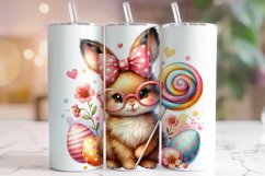 Easter Bunny Tumbler Wrap, Easter Coquette Tumbler Wrap PNG Product Image 1