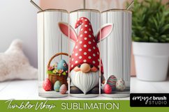 Easter Tumbler Sublimation - Easter Bunny Gnome Tumbler Wrap