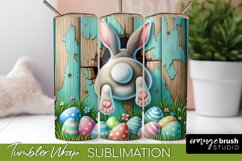 Easter Tumbler Wrap Sublimation - Bunny 3D Hole in Wall PNG