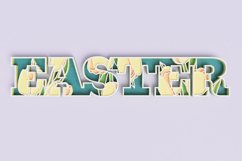 Floral "Easter" Sign Laser Cut File | Floral Sign SVG Product Image 1