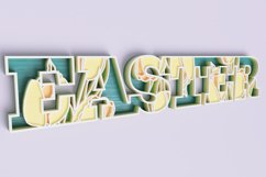 Floral "Easter" Sign Laser Cut File | Floral Sign SVG Product Image 4