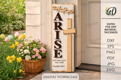 Easter Vertical Door Signs Bundle Laser Cut. Porch Sign SVG Product Image 2