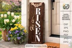 Easter Vertical Door Signs Bundle Laser Cut. Porch Sign SVG Product Image 6
